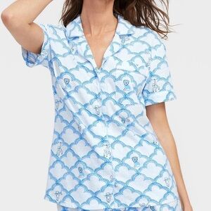 Roller Rabbit X Target Blue and White Patterned trellis size XS